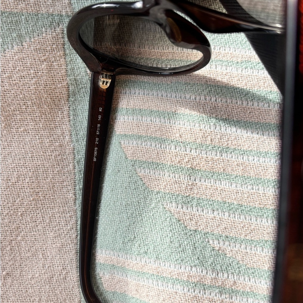 Salvatore Ferragamo 57mm Oval Sunglasses- Crystal Brown - Picture 4 of 7